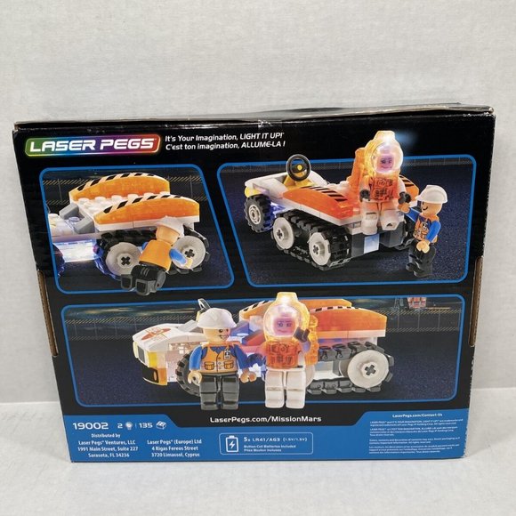 Laser Pegs Astronaut Transporter Mission Mars 135 Pcs 7+Up New! - Picture 2 of 7